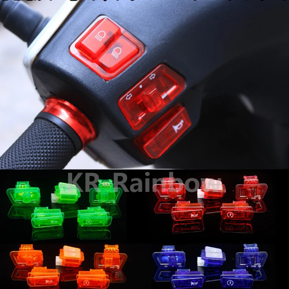 6colors GY6 switches 50cc 125cc 150cc Moped Scooter Head Light Horn Dimmer Turn Starter Single Switch Button 5 Piece