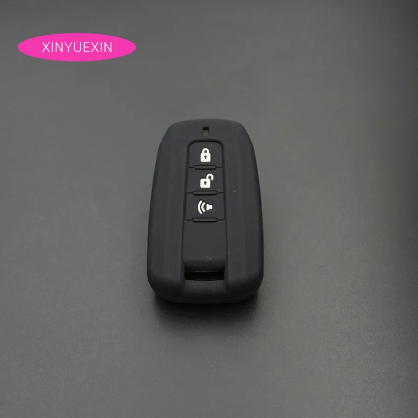 Xinyuexin Silicone Copertura Di Chiave Dell'Automobile Di Caso Fob Per Ssangyong Tivolan Actyon Kyron Rexton Korando Rodius Smart Key 3 Pulsante Auto-
