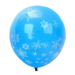 12 шт./лот Снежинка латексные воздушные шары с принтами шар со снежинками Рождество Свадьба День Рождения вечерние шар Декор поставки