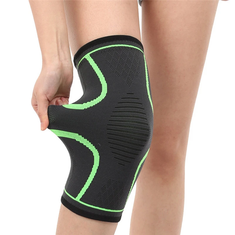 Ginocchio compressione manica rilievi di ginocchio del ginocchio del gancio di sostegno con cinghie di compressione regolabili per dolori articolari e artrite sollievo L Abbigliamento sportivo