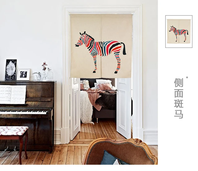 Japan stil cartoon kinder baumwolle zebra tür vorhang dekoration ... Japan stil cartoon kinder baumwolle zebra tür vorhang dekoration ...
