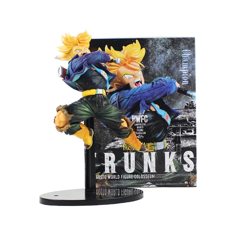 

20cm Dragon Ball Z Trunks BWFC jumping with sword Torankusu PVC action figure model toy