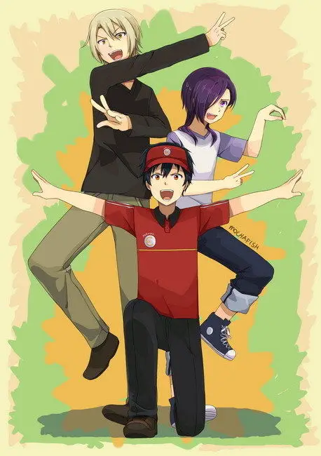 087 Hataraku Maou Sama-дьявол-часть таймера! Постер с аниме 14x20 | Дом и сад