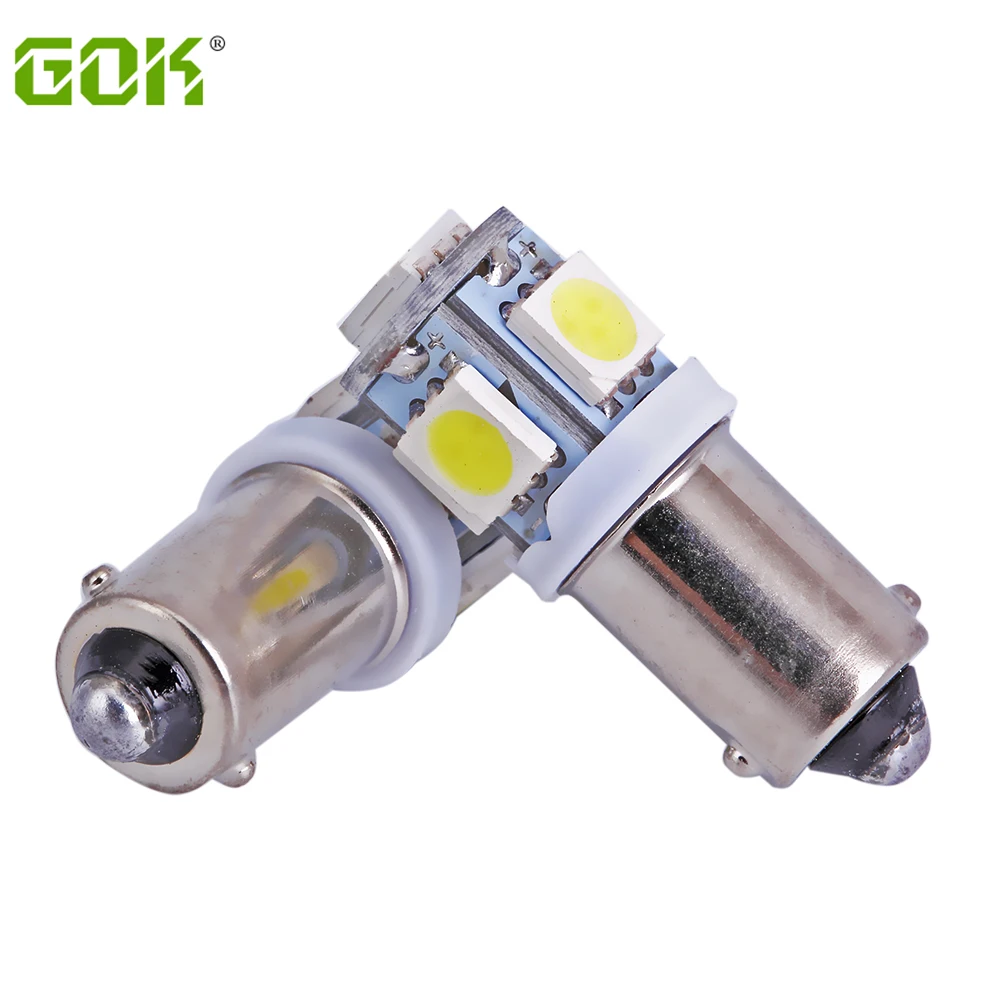 

4PCS BA9S T4W H16W SMD LED 5smd 5led Car Indicator Light Interior Bulbs Wedge Lamp BA9S 5SMD 5050 3chips 12V White Color