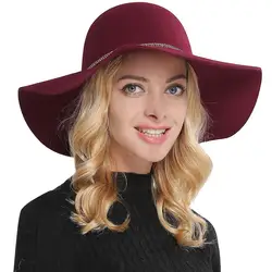 2018 кепка женская модная зимние Для женщин шляпа шерсть Шапки модные Винтаж большая волна Солнца шляпа сомбреро Mujer Для женщин s зима Шапки и