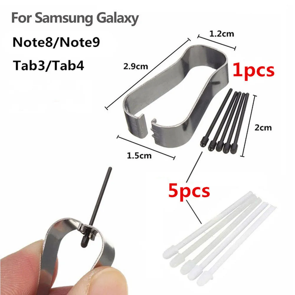 

New Touch Stylus S Pen Tips + Remove Tools For Samsung Galaxy Tab S3 S4 Note 8 Note 9 T820 T825 1 SET Black White Grey