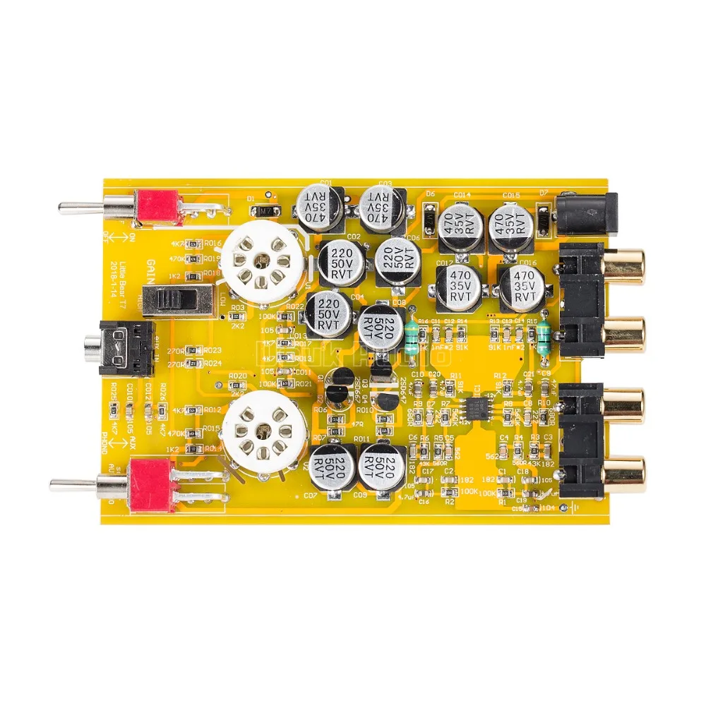 Douk audio Little Bear T7 Hi Fi 6J1 вакуумная трубка Phono Stage AUX & MM RIAA проигрыватель фонограф