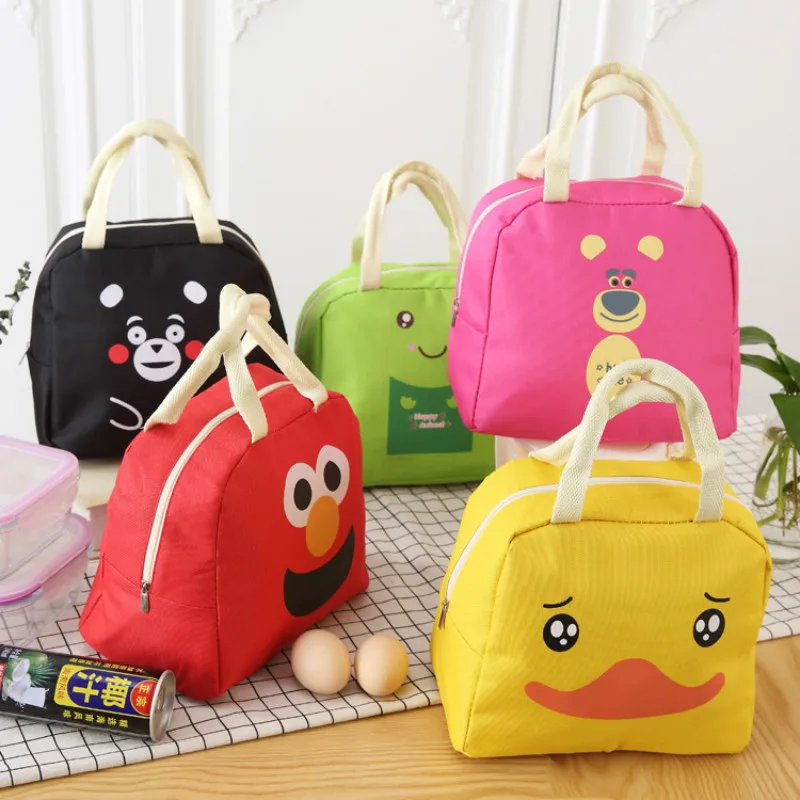 1pc cartoon canvas font b Lunch b font Box font b Bag b font Food Fresh