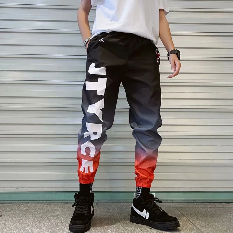 Pantalones modernos para holgado con bolsillos, hip hop, multicolor, ropa de calle|Pantalones - AliExpress