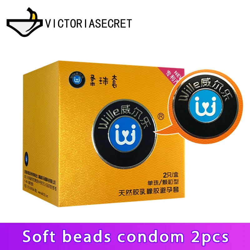 2 Pcs Single Bead Condom Penis Sleeve G Point Large Grains Wolf Tooth Penis Ring Adult Toys For Men Cock Condoms Sex Toys Dildo