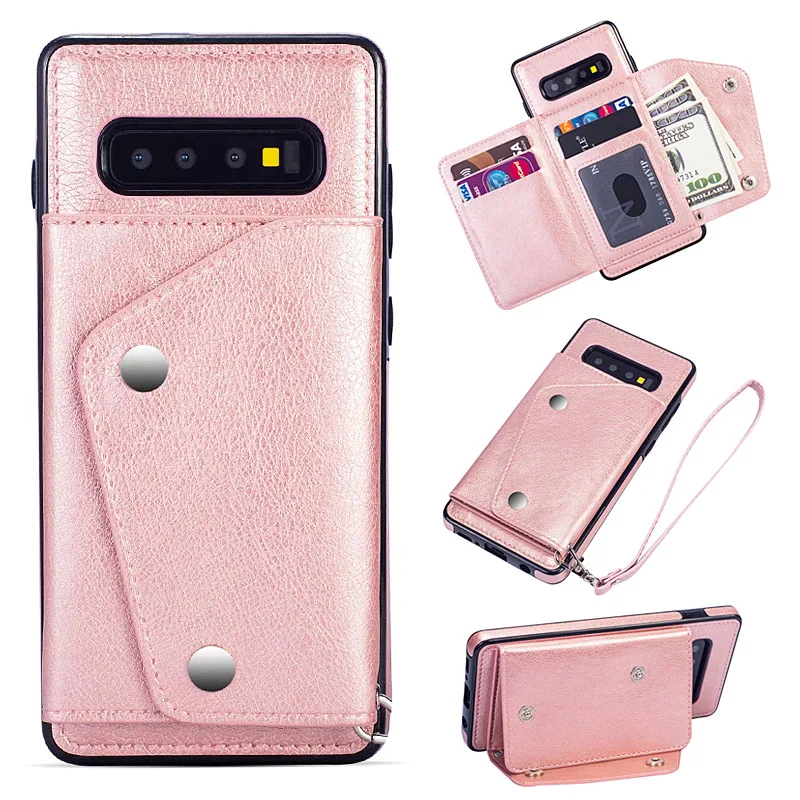 Модный чехол кошелек из искусственной кожи с откидной крышкой для Samsung S7 Edge S10e Note 8