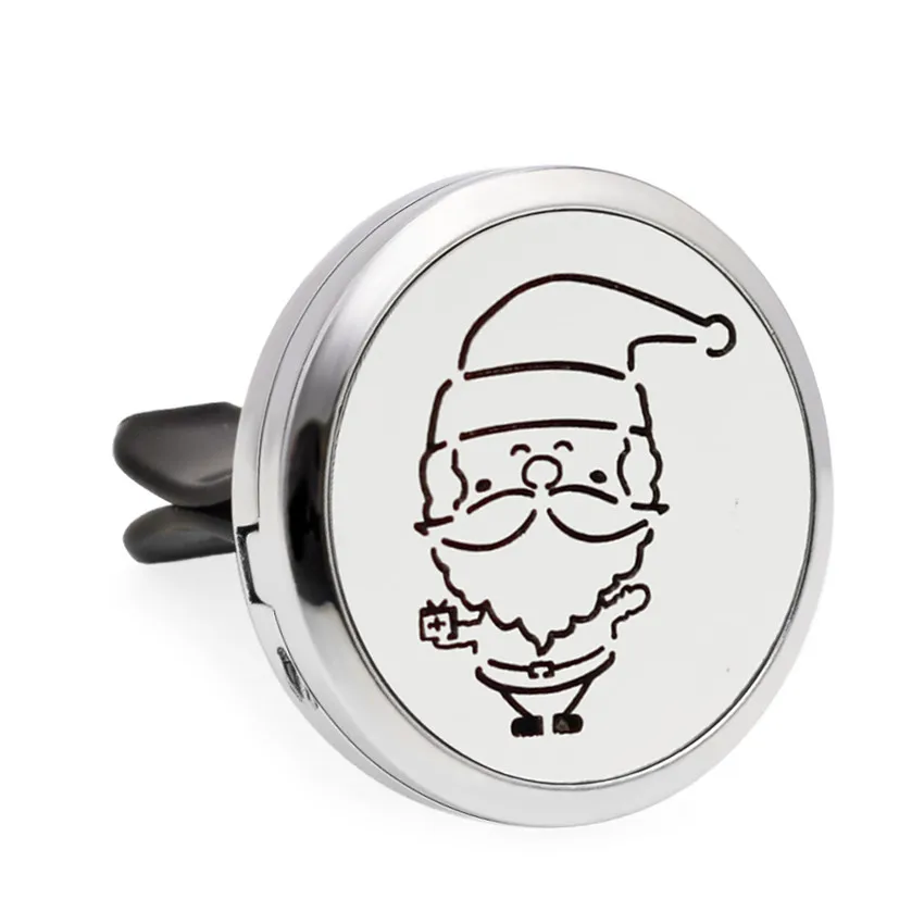 Рождественский олень ведьма паутина 30 мм магнит эфирное масло зажим для автомобильной вентиляционной решетки диффузор парфюмерный для ароматерапии медальон 10 шт. колодки случайный - Окраска металла: HG276