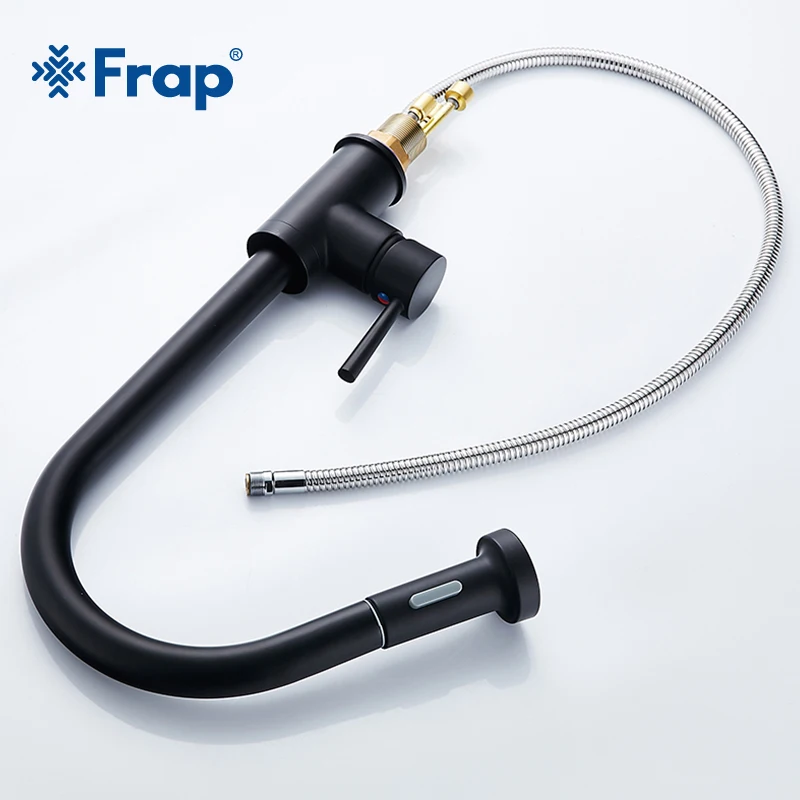 Frap Black Brushed Nickel Kitchen Faucet Single Handle 360 Degree Rotation Spout Pull Out Taps Two Ways To Outflow Taps Y40072 Frap Black Brushed Nickel Kitchen Faucet Single Handle 360 Degree Rotation Spout Pull Out Taps Two Ways To Outflow Taps Y40072