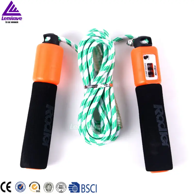 3 color Adler brand count rope skipping rubber hot add sales speed jump rope