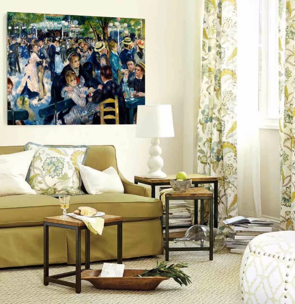 World Famous Art Dance At Le Moulin De La Galette Canvas Painting World Famous Art Dance At Le Moulin De La Galette Canvas Painting Home Decor Wall Pictures For Living Room Unfarmed In Calligraphy From
