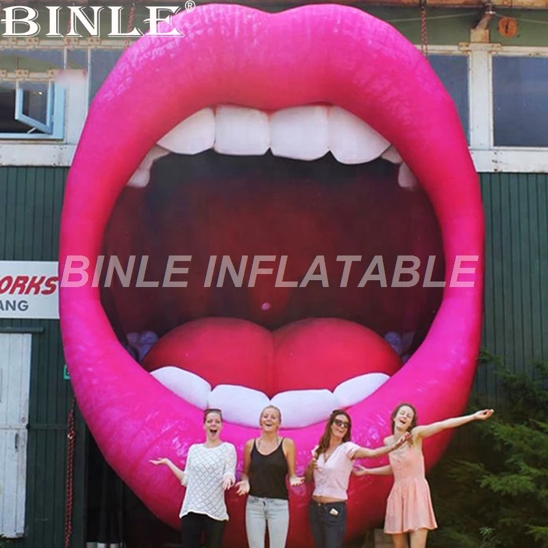 Stage background props red giant inflatable lip inflatable opening