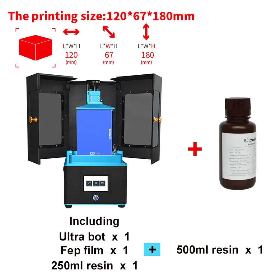 Tronxy ЖК 3d принтер УФ смоляный светильник-лечение DLP/lcd с 3,5 дюймовым сенсорным экраном и фоточувствительной смолы(405 нм) Фотон - Цвет: 5.5 Package 3