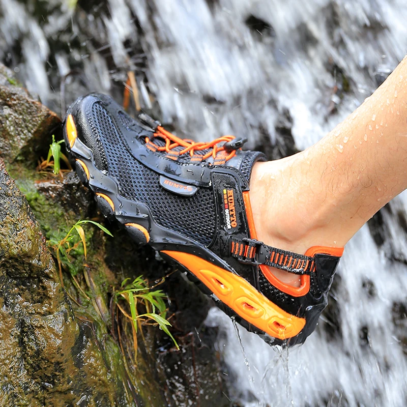 HUMTTO Men's Upstream Shoes Outdoor Trekking Wading Aqua Shoes Breathable Mesh Quick drying Waterproof Sneakers HUMTTO Men's Upstream Shoes Outdoor Trekking Wading Aqua Shoes Breathable Mesh Quick drying Waterproof Sneakers