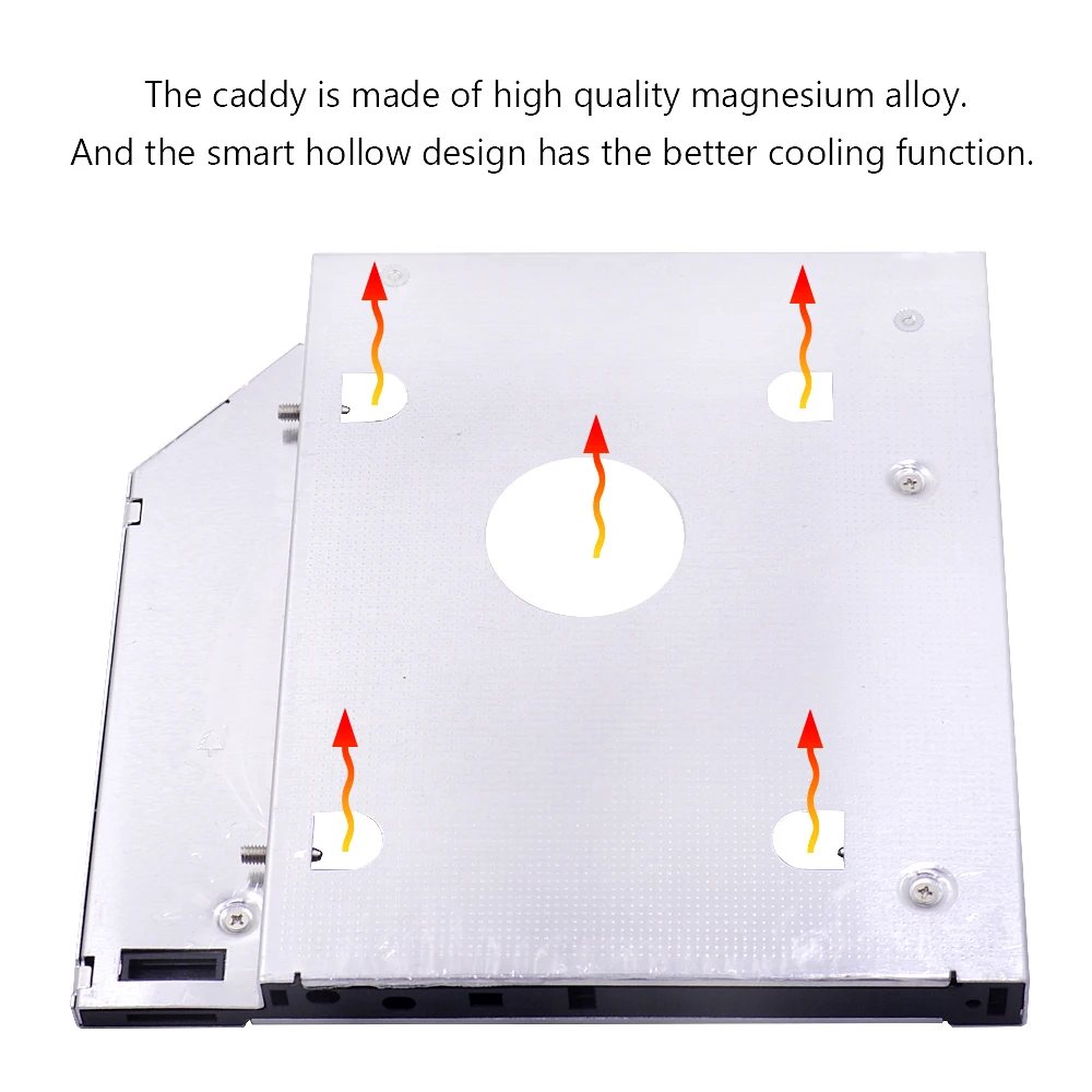 CHIPAL Универсальный 2 й HDD Caddy 12 7 мм SATA 3 0 для 5 &quot2 ТБ SSD чехол корпус жесткого диска с