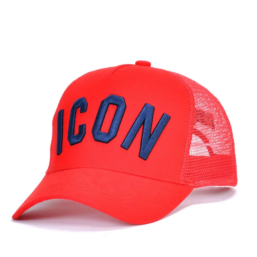 DSQICOND2 хлопковая летняя бейсболка для мужчин и женщин с вышивкой черная шляпа для папы хип-хоп DSQ Кепка для водителя грузовика Hombre Gorras Casquette - Цвет: Red