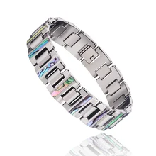 16 мм Ширина Вольфрам карбида браслет с инкрустацией Deep Sea В виде ракушки для человек ювелирные изделия с бесплатным подарочной коробке