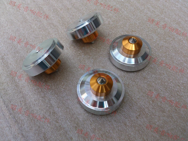 Best High quality aluminum audio amplifier foot amplifier chaiss Spikes tripod 39*26mm Ottomans Shock pads for amplifier case