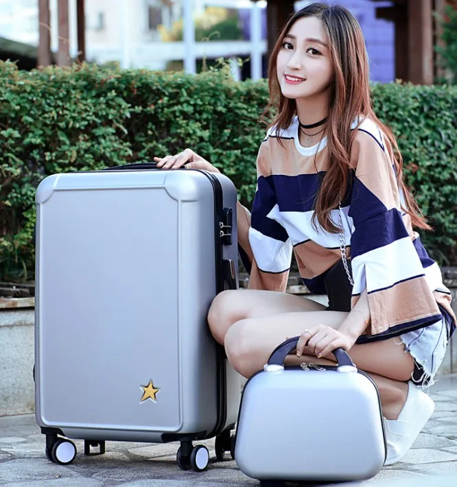 Travel tale девочек koffer Комплект abs 2" масштабных дорожных чемоданов, 20" ручной клади Тележка колеса - Цвет: a set