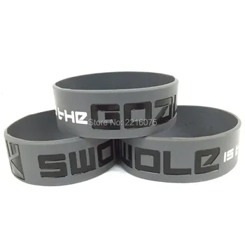

300pcs one inch CrossFit Swole Is The Goal Fitness wristband silicone bracelets free shipping by DHL express