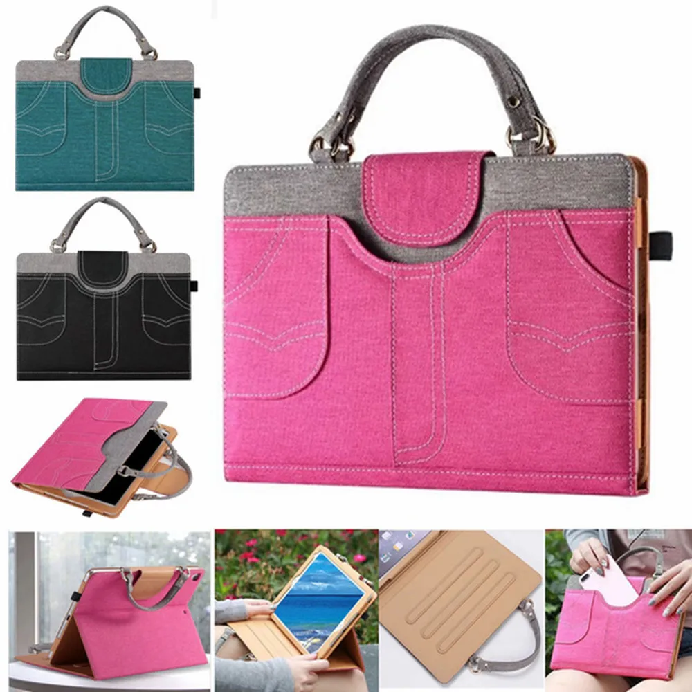 Leather Case For Apple iPad Air 2 Luxury Ladies Handbag Case Wallet