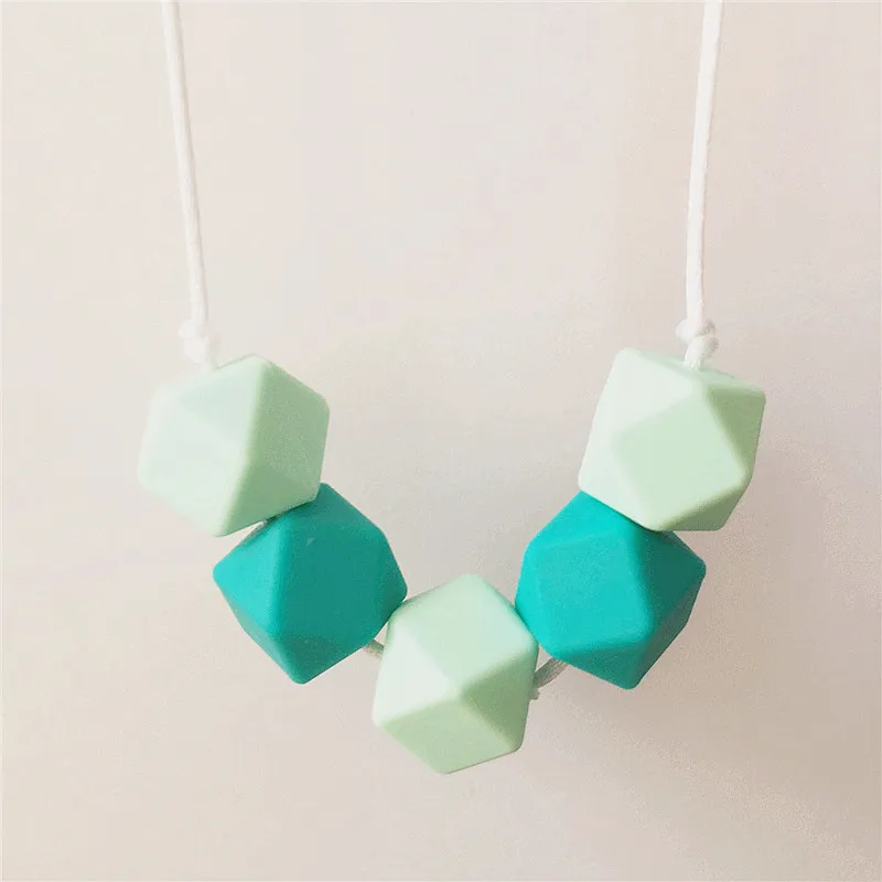 Mordedor para a Mãe para Usar Presente de Natal Lote Livre Grau Alimentício Faça Você Mesmo Silicone Bebê Seguro Dentição Colar Hexagonal Contas Como 5 Pçs - Bpa 3 diy silicone bebê seguro dentição colar hexagonal