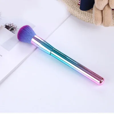 

1pcs rainbow loose powder makeup brush new creative handle gloss colorful art brush blush mixed repair beauty tools