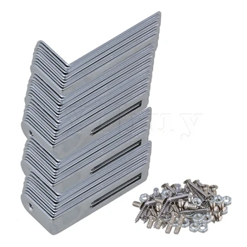 

Yibuy 50pcs Chrome Guitar Mounting Pickguard Bracket for Electric Guitar