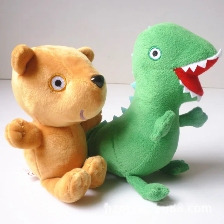 Sall caliente kawaii 17 cm verde George sr. dinosaurio y amarillo oso  muñeca de peluche juguetes de cerdo rosado mV regalo del amor de los  cabritos|stuffed toys|doll stuffedplush doll - AliExpress