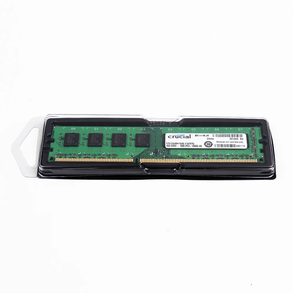 Модуль памяти Crucial DDR3 4 Гб 1600 МГц 2x4 (8 ГБ) 240 контактный DIMM Настольный модуль