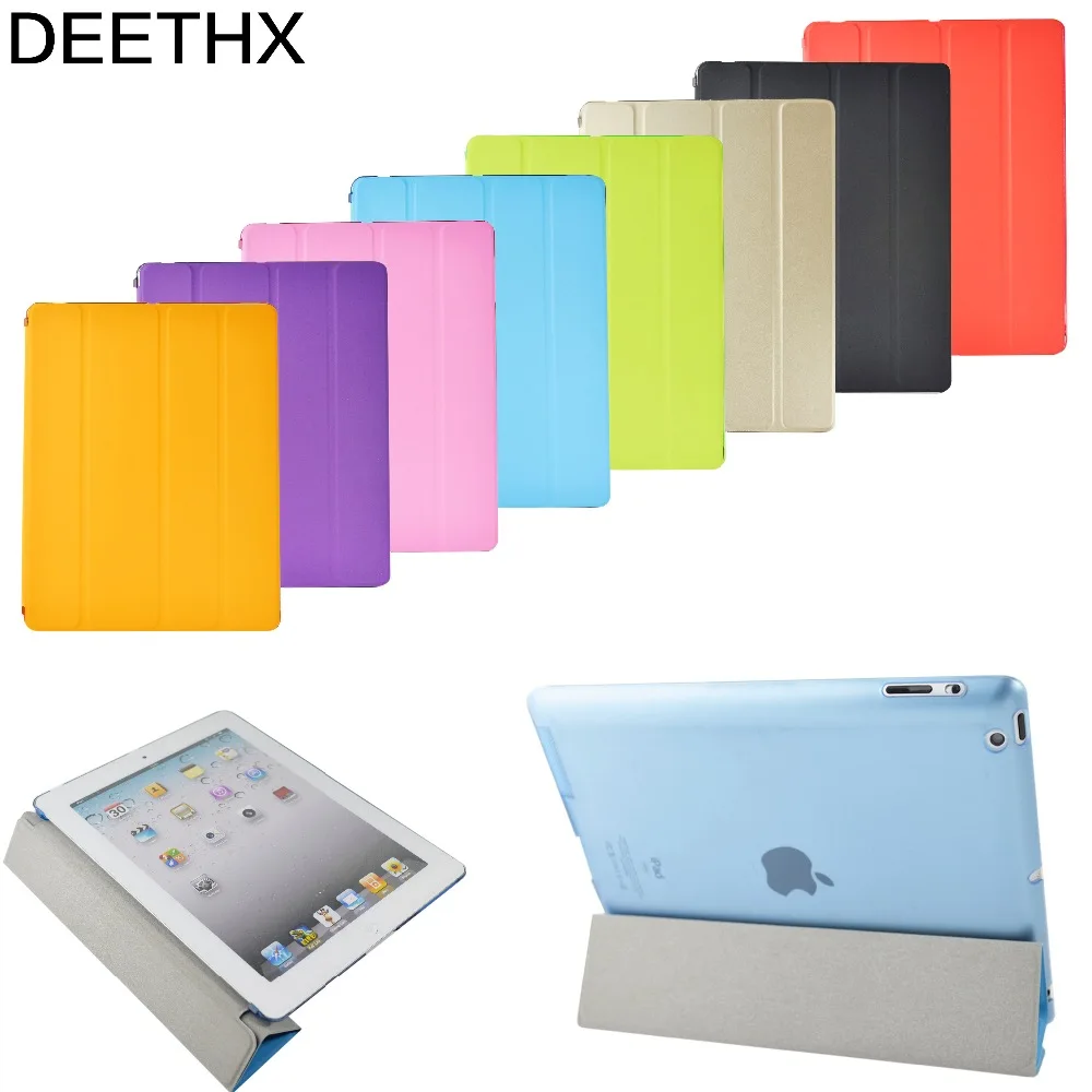 

New Tablet Case For apple ipad 2/3/4 Case Magnetic Flip Leather case For ipad case 2 3 4 PU Smart Stand Holder Cover shell Sale