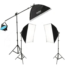 font b Godox b font Studio Photo Continuous Lighting 15x36w Bulbs Light stand Softbox Kit