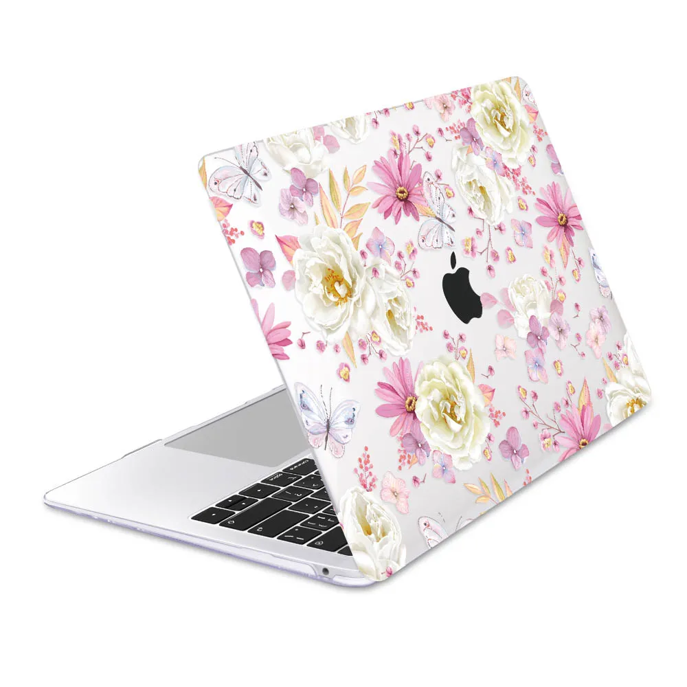 Z215 Чехол для ноутбука с цветами для Apple MacBook Air 11 12 13 15 16 дюймов Сенсорная панель A2141 A2159 A1932 мягкий пластиковый жесткий чехол - Цвет: Z215