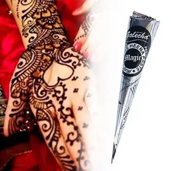 

25g Body Paint Black Henna Cones Indian Henna Tattoo Paste For Temporary Tattoo Body Art Sticker