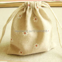 100 шт/партия CBRL джутовые/льняные мешки на шнурке и мешочек для косметики/зерна, различные цвета, размер на заказ