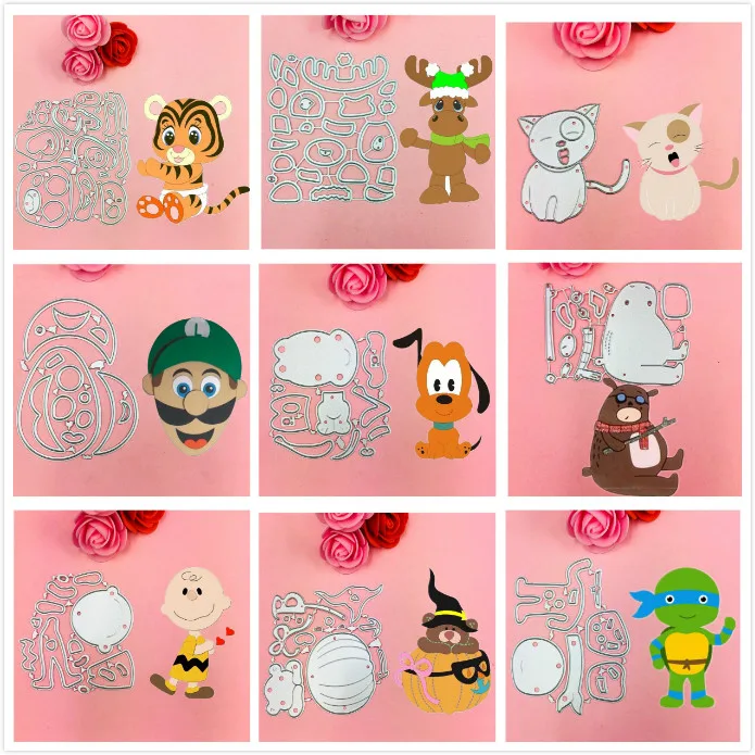 Mickey Minnie Bow Ear The bear die cutting dies scrapbooking embossing folder suit for sizzix fustella big shot cutting machine
