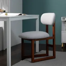 Натурального дерева мягкий стул столовая стул современный простой универсальное кресло ресторан компьютерное кресло