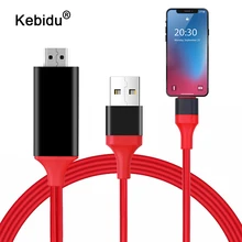 Kebidu 1,8 м 8 Pin к HDMI кабель HD 1080P HDMI конвертер адаптер USB кабель для передачи данных кабель для HD ТВ цифровой AV для iPhone IOS