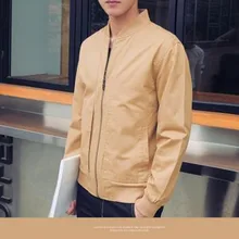 2017 Autumn winter new pure cotton jackets men washed casual slim parka men baseball uniform thin slim fashion winter jacket men