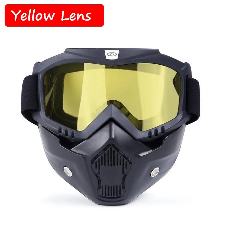 Yellow Lens Сверхлегкие cs-игры на открытом воздухе Тактические Maks Googles страйкбол спортивные дышащие мотоциклетные ветрозащитные очки Полнолицевые маски - Цвет: Yellow Lens