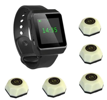 

Free shipping! Watch paging system, restaurant/cafe/bar/hospital wireless calling, wrist receiver, wireless call bell system