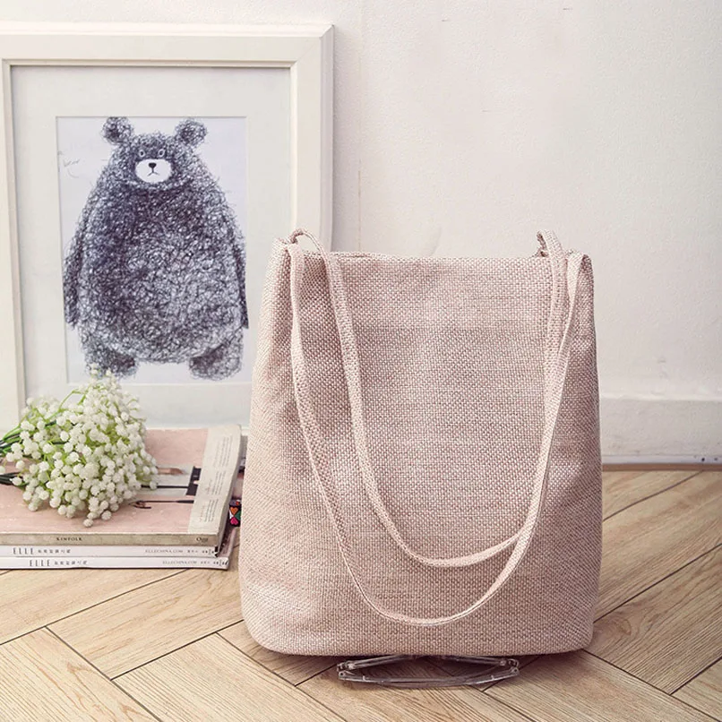 

New Women Shoulder Bag Vintage Linen Tote Bags Women's Handbags free shipping