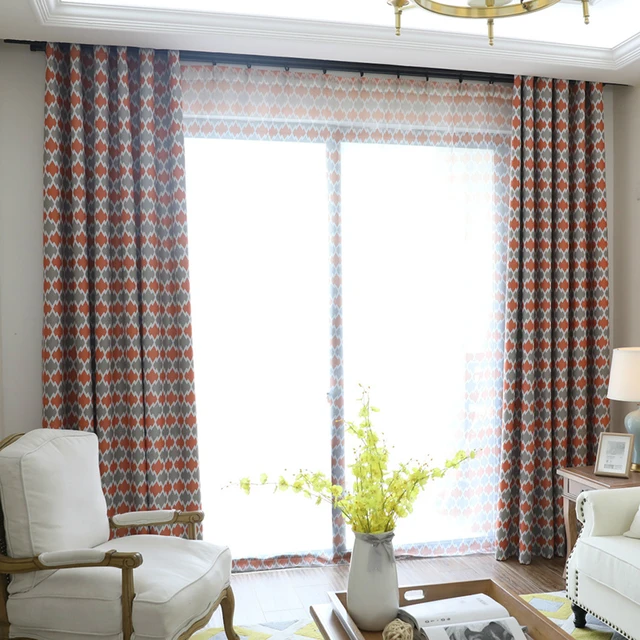 Mediterrane Verduisteringsgordijnen Gedrukt Plaid Gordijn Woonkamer ... Mediterrane Verduisteringsgordijnen Gedrukt Plaid Gordijn Woonkamer ...