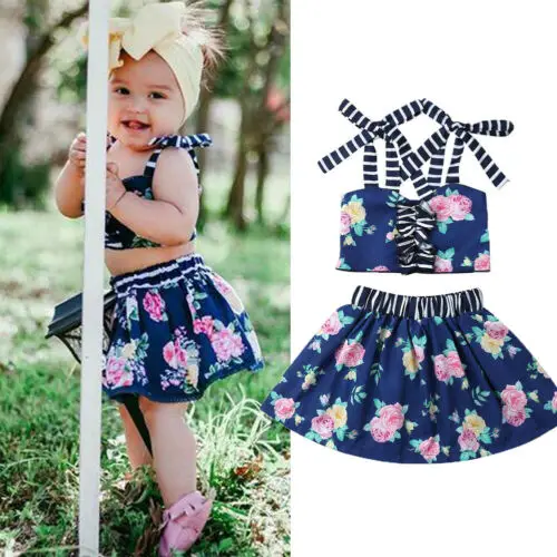 

Toddler Baby Girls Summer Floral Printed Sleeveless Boho Dress Princess Party Pageant Dresses Baby Girls Clothes