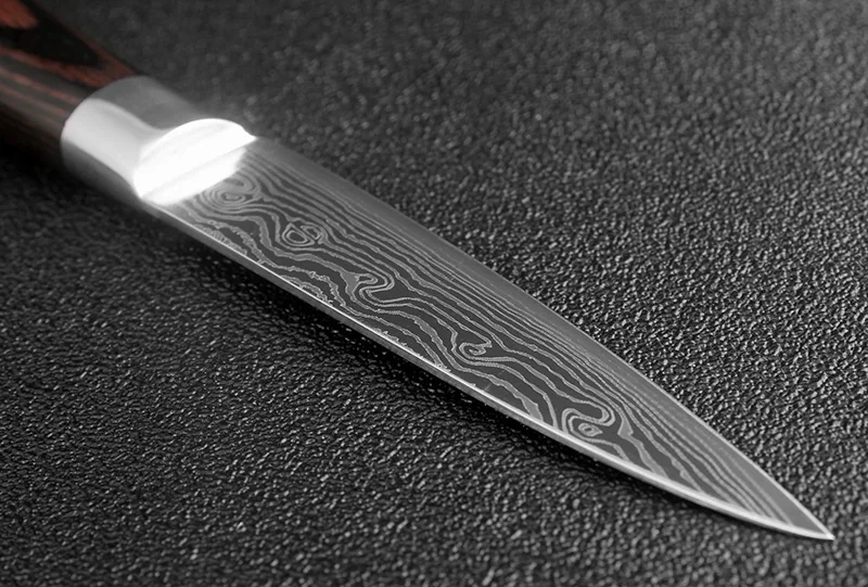 XITUO высококачественный кухонный нож шеф-повара 3," дамасский нож с рисунком фруктов многофункциональный нож для чистки овощей семейный кухонный инструмент для приготовления пищи