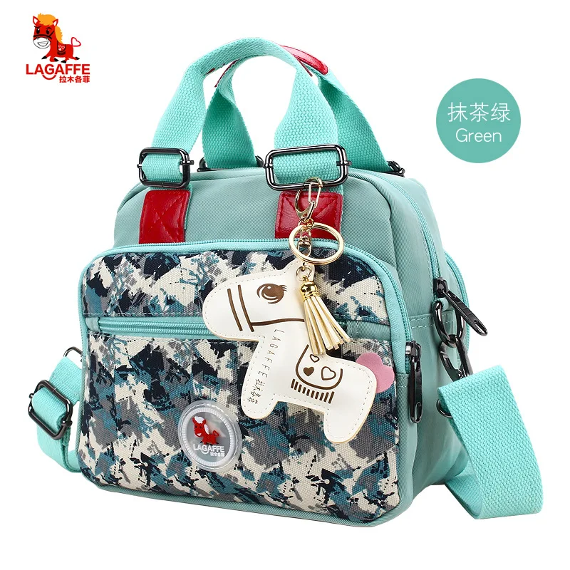 LAGAFFE подгузники сумки большой емкости детские пеленки сумка модная сумка для молодых мам сумки и водонепроницаемая детская коляска сумка оптом - Цвет: Зеленый